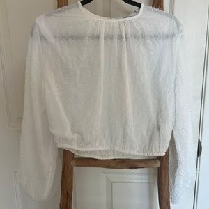 & Other Stories White Beaded Long Sleeve Top